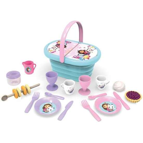 CESTA DE PICNIC LA CASA DE MUÑECAS DE GABBY. INCLUYE 23 ACCESORIOS. image 0