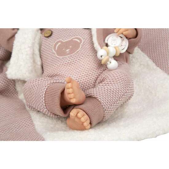 MUÑECA REBORN ARIAS 40 CM GADEA ROSA C/MANTA image 2