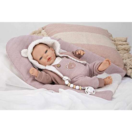 MUÑECA REBORN ARIAS 40 CM GADEA ROSA C/MANTA image 5
