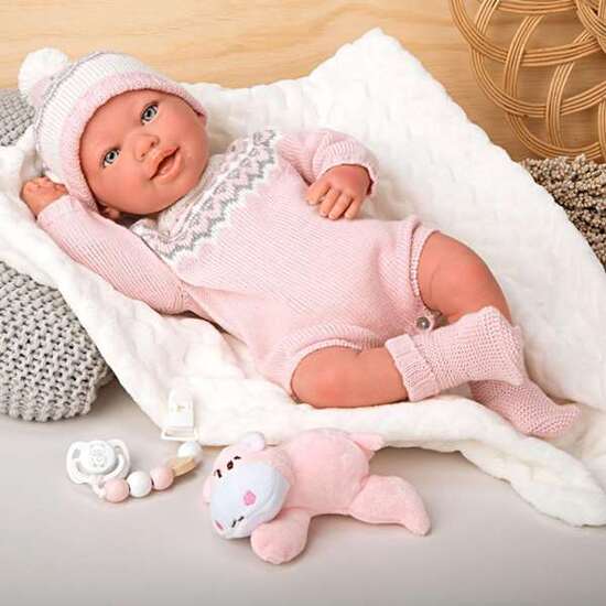 MUÑECA REBORN ARIAS 45 CM ANAIS C/MANTA Y PELUCHE image 2