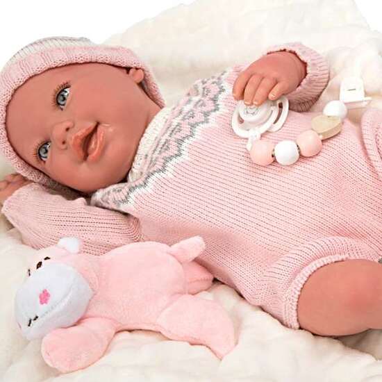 MUÑECA REBORN ARIAS 45 CM ANAIS C/MANTA Y PELUCHE image 4