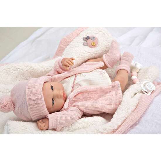 MUÑECA REBORN ARIAS 40 CM MARTA ROSA C/MANTA image 1