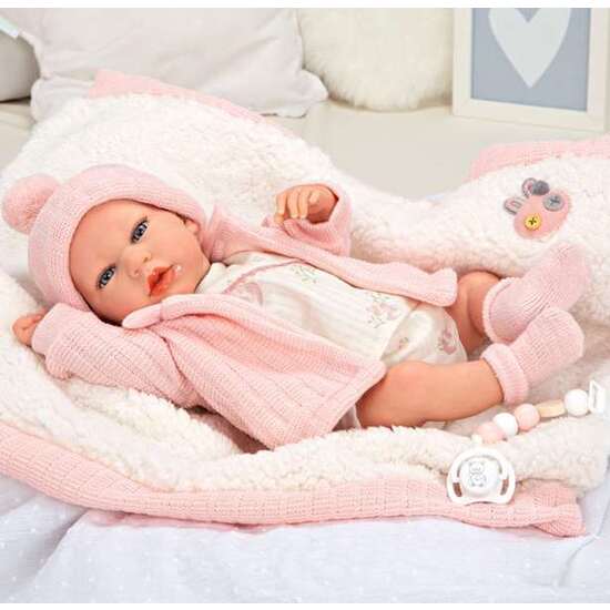 MUÑECA REBORN ARIAS 40 CM MARTA ROSA C/MANTA image 3