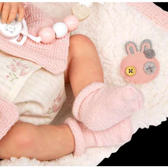 MUÑECA REBORN ARIAS 40 CM MARTA ROSA C/MANTA image 4