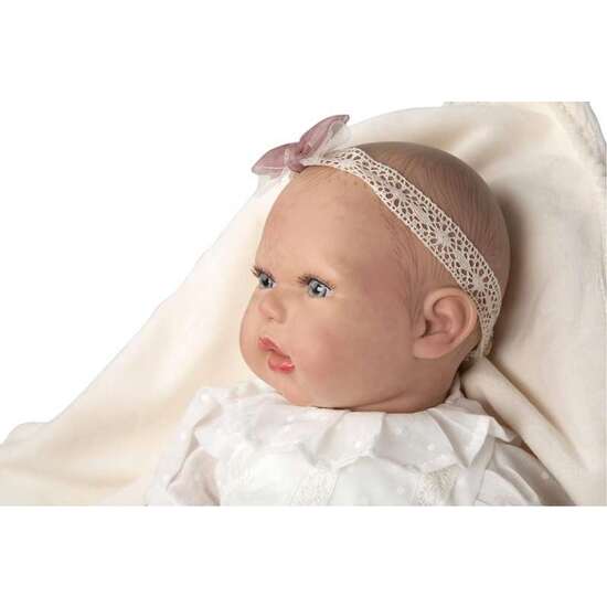MUÑECA REBORN ARIAS 45 CM DELIA C/MANTA C/PELO DECORADO image 3