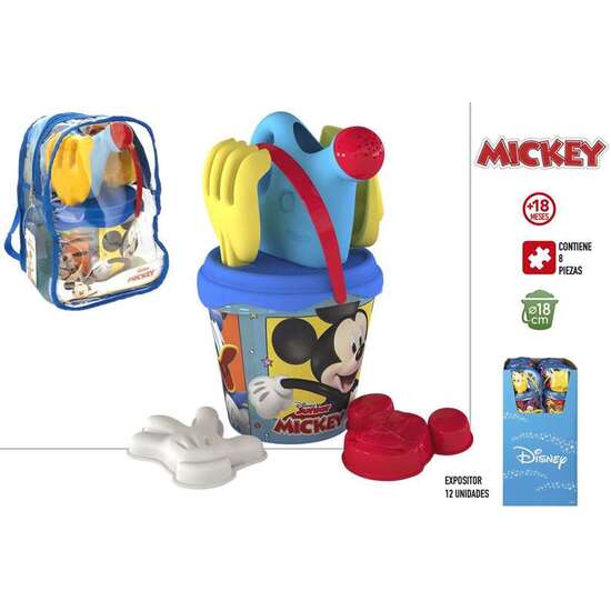 MICKEY-MOCHILA CUBO PLAYA IML D18CM+CED+PA+RA+2 MO+REG-DISP image 0