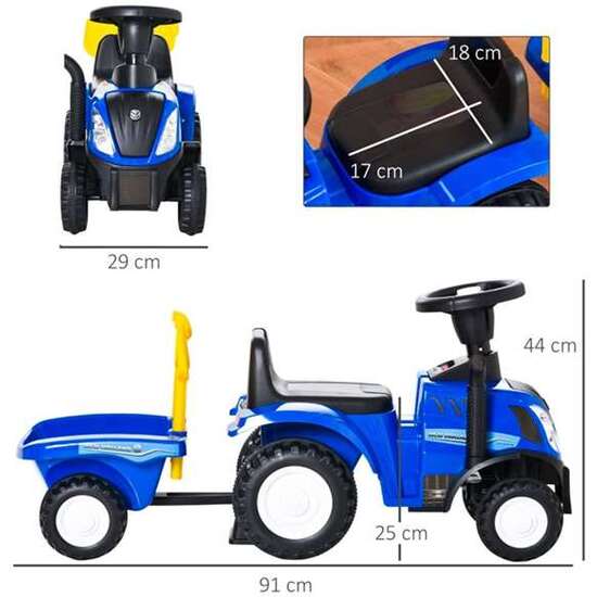 TRACTOR CORREPASILLOS NEW HOLLAND AZUL. 91X44X29 CM image 2