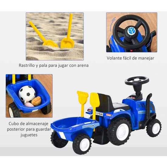TRACTOR CORREPASILLOS NEW HOLLAND AZUL. 91X44X29 CM image 3
