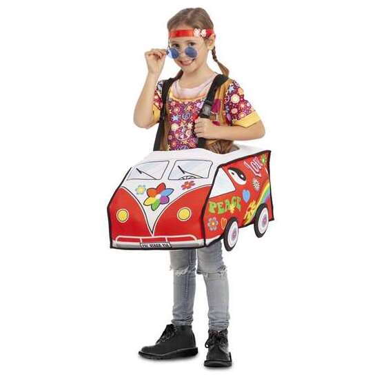 DISFRAZ INFANTIL FURGONETA HIPPIE A HOMBROS TALLA UNICA image 0