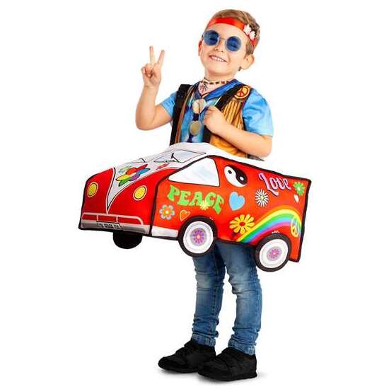 DISFRAZ INFANTIL FURGONETA HIPPIE A HOMBROS TALLA UNICA image 1