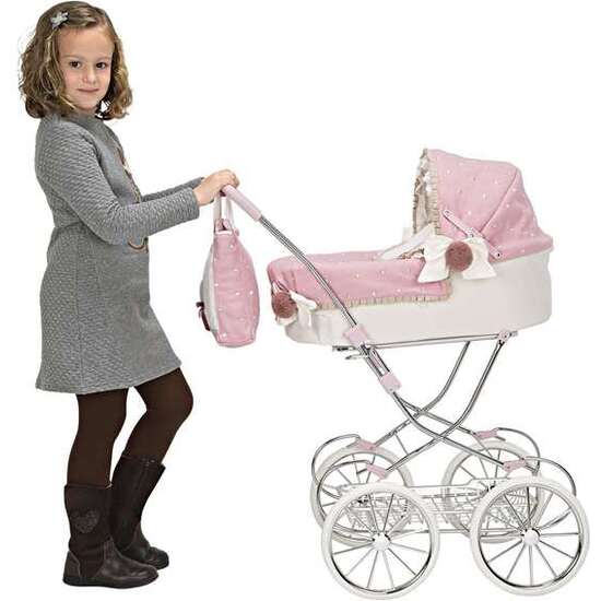COCHE CAPOTA REBORN DE PARIS 42X72X93 CM C/BOLSO (ALTURA MANILLAR: 90 CM) image 2