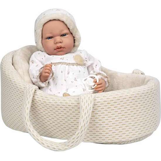 MUÑECA ELEGANCE 40 CM ANDIE BEIGE C/CAPAZO C/MECANISMO LLORO TRY ME C/BOLSA image 3