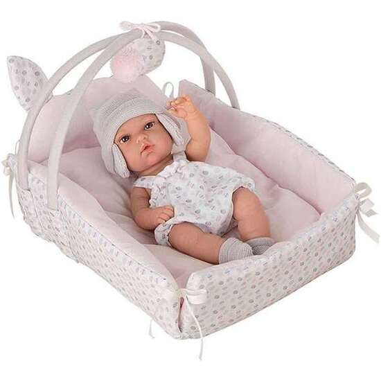 MUÑECA ELEGANCE 33 CM NATAL C/CUNITA ( MEDIDA CUNA: 26X37X24 CM) image 1