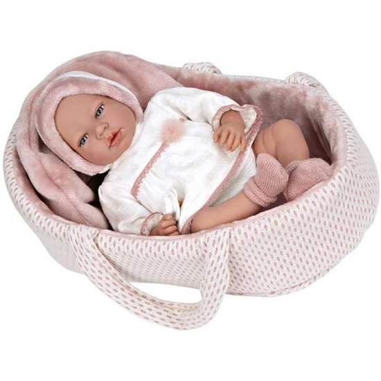 MUÑECA ELEGANCE 40 CM ANDIE ROSA C/CAPAZO C/MECAMISMO LLORO TRY ME C/BOLSA image 3