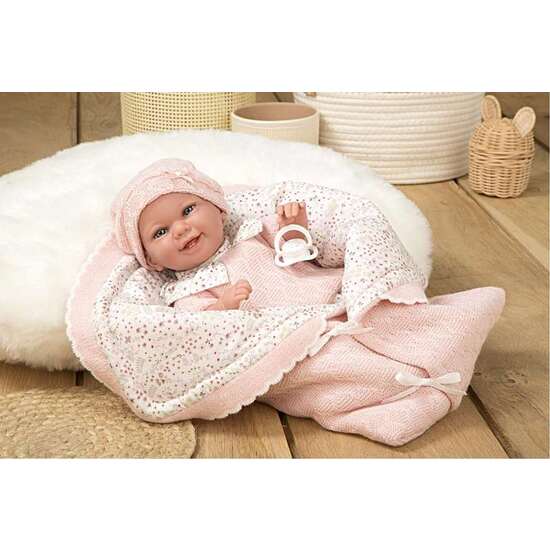 MUÑECA ELEGANCE 35 CM BABYTO ROSA C/MANTA (MUÑECO DE PESO) image 1