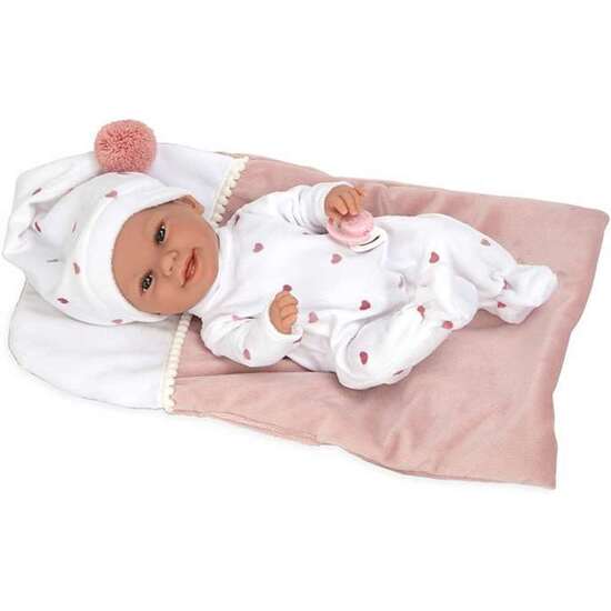MUÑECA ELEGANCE 33 CM BABYTO ROSA C/MANTA (CUERPO VINYL, SEXO NIÑA) image 0