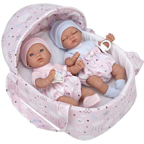 MUÑECA ELEGANCE 28 CM BABIS GEMELOS C/CAPAZO image 0