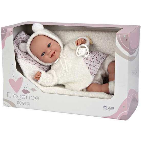MUÑECA ELEGANCE 35 CM BABYTO BLANCO C/MANTA (MUÑECO DE PESO) image 0