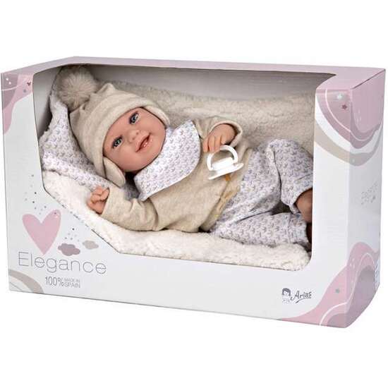 MUÑECA ELEGANCE 35 CM BABYTO BEIGE C/MANTA (MUÑECO DE PESO) image 0
