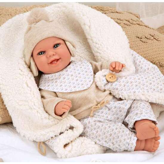 MUÑECA ELEGANCE 35 CM BABYTO BEIGE C/MANTA (MUÑECO DE PESO) image 2