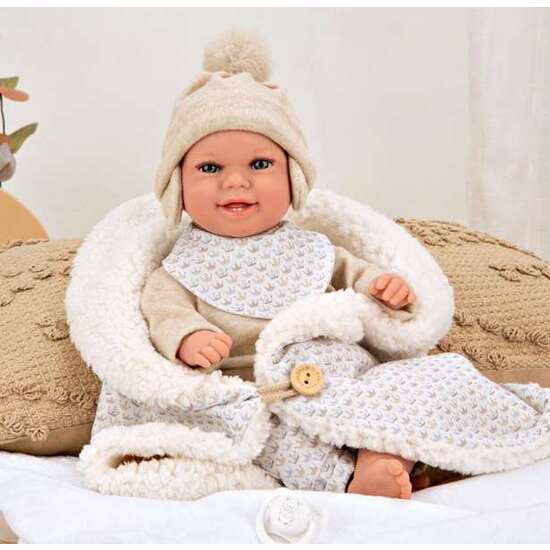 MUÑECA ELEGANCE 35 CM BABYTO BEIGE C/MANTA (MUÑECO DE PESO) image 3