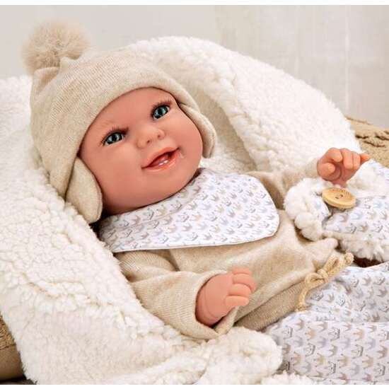 MUÑECA ELEGANCE 35 CM BABYTO BEIGE C/MANTA (MUÑECO DE PESO) image 4