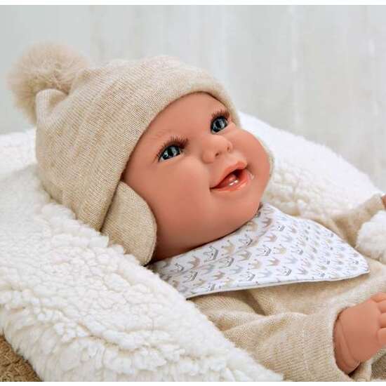 MUÑECA ELEGANCE 35 CM BABYTO BEIGE C/MANTA (MUÑECO DE PESO) image 5