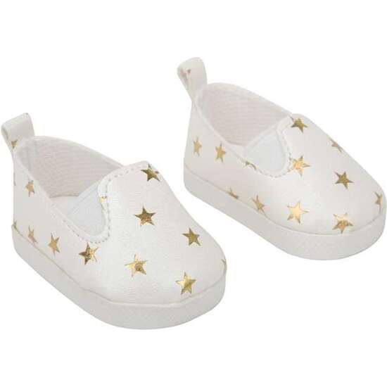 SET ZAPATOS BLANCO CON ESTRELLITAS  PARA MUÑECOS DE 45 CM image 1