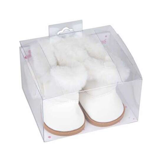 SET BOTAS BLANCAS CON PELO PARA MUÑECOS DE 40 CM image 0