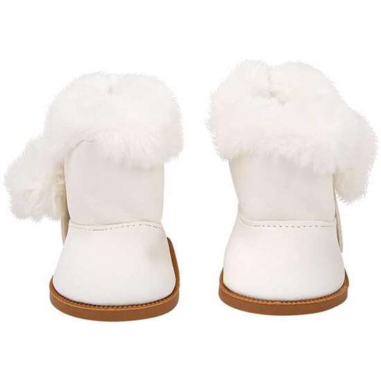 SET BOTAS BLANCAS CON PELO PARA MUÑECOS DE 40 CM image 1