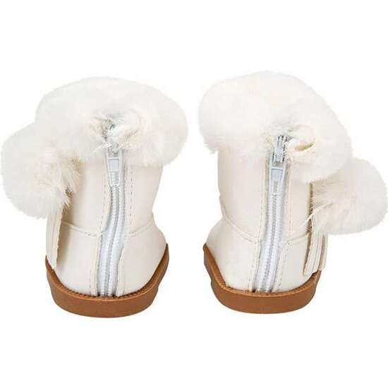 SET BOTAS BLANCAS CON PELO PARA MUÑECOS DE 40 CM image 2