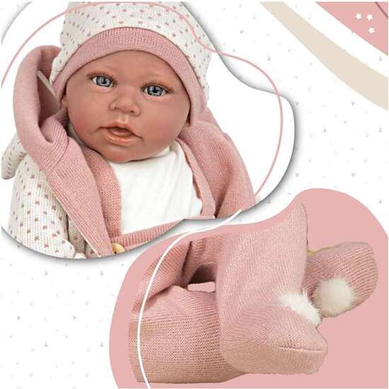 MUÑECA ELEGANCE 54 CM ANUK ROSA (MUÑECO DE PESO) image 4