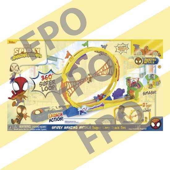 PISTA SPIDEY AMAZING CON SUPER LOOPING 360º. INCLUYE UN VEHICULO EXCLUSIVO. 43.18X8.89X25.4 CM image 0