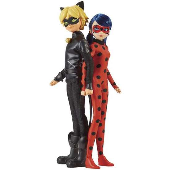 MUÑECA MIRACULOUS MISSION ACCOMPLISHED LADYBUG Y CAT NOIR 26 CM image 1
