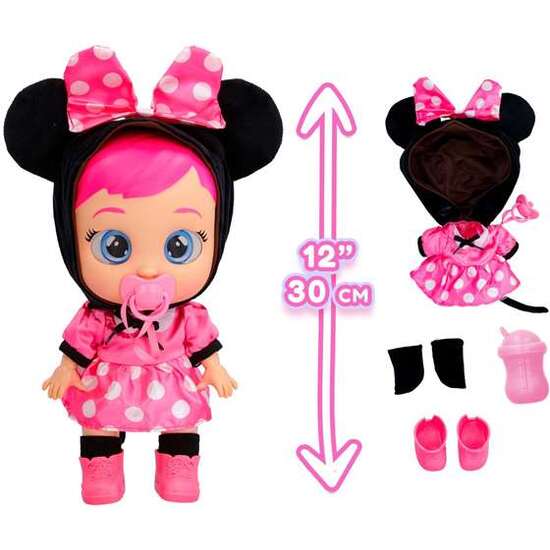 MUÑECO BEBÉ LLORÓN MINNIE 30 CM CON ROPA PERSONALIZADA ¡LLORA LÁGRIMAS DE VERDAD! image 4