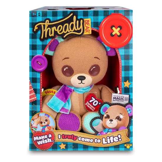 OSO THREADY BEAR 32 CM ¡PERMITE A LOS NIÑOS DESEAR QUE SU AMIGO COBRE VIDA! image 0