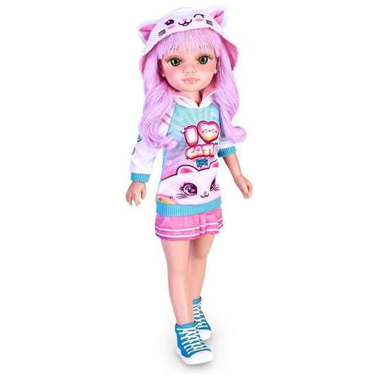 MUÑECA NANCY CATWAII 42 CM ¡DIVIERTETE CREANDO PEINADOS Y MAQUILLAJES FELINOS! image 1