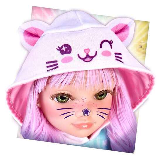 MUÑECA NANCY CATWAII 42 CM ¡DIVIERTETE CREANDO PEINADOS Y MAQUILLAJES FELINOS! image 4