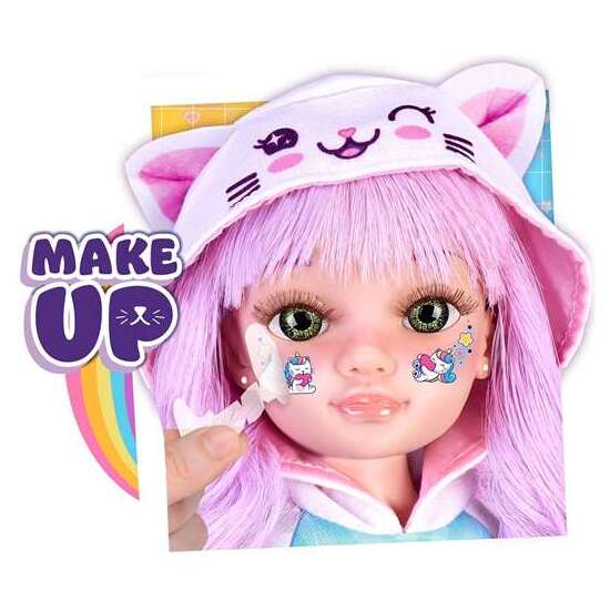 MUÑECA NANCY CATWAII 42 CM ¡DIVIERTETE CREANDO PEINADOS Y MAQUILLAJES FELINOS! image 5