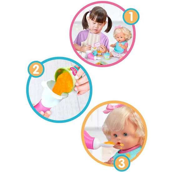 MUÑECO NENUCO MI PRIMERA PAPILLA 35 CM ¡YA PUEDE COMER SU PRIMERA PAPILLA! INCLUYE MUCHOS ACCESORIOS image 1