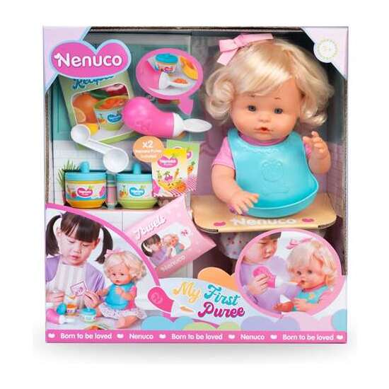 MUÑECO NENUCO MI PRIMERA PAPILLA 35 CM ¡YA PUEDE COMER SU PRIMERA PAPILLA! INCLUYE MUCHOS ACCESORIOS image 5
