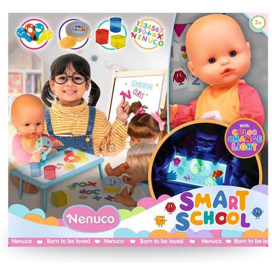 MUÑECO NENUCO SMART SCHOOL 35 CM CON MESA DE LUZ MULTICOLOR Y ACCESORIOS TRANSLUCIDOS image 0