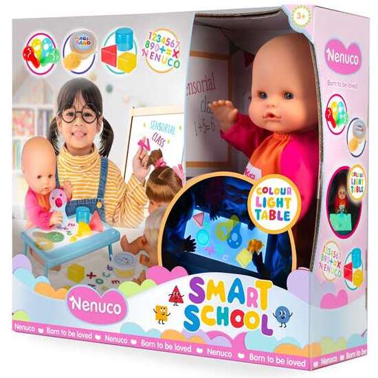 MUÑECO NENUCO SMART SCHOOL 35 CM CON MESA DE LUZ MULTICOLOR Y ACCESORIOS TRANSLUCIDOS image 3