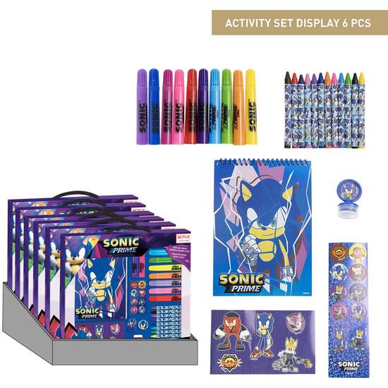 SET PAPELERÍA COLOREABLE DISPLAY SONIC PRIME image 0