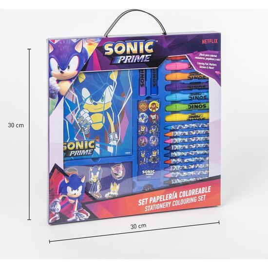 SET PAPELERÍA COLOREABLE DISPLAY SONIC PRIME image 1