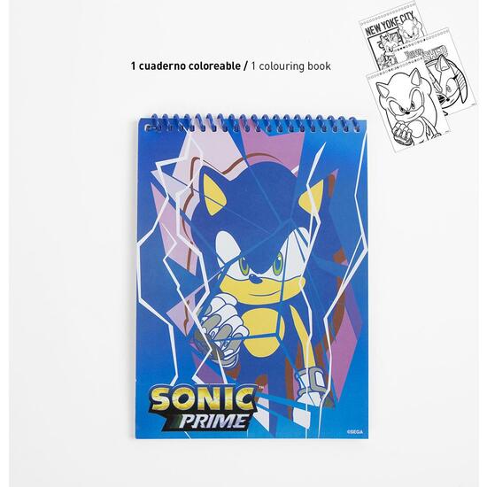 SET PAPELERÍA COLOREABLE DISPLAY SONIC PRIME image 2