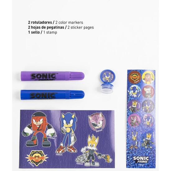 SET PAPELERÍA COLOREABLE DISPLAY SONIC PRIME image 3