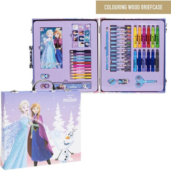 SET PAPELERÍA COLOREABLE MALETÍN FROZEN image 0