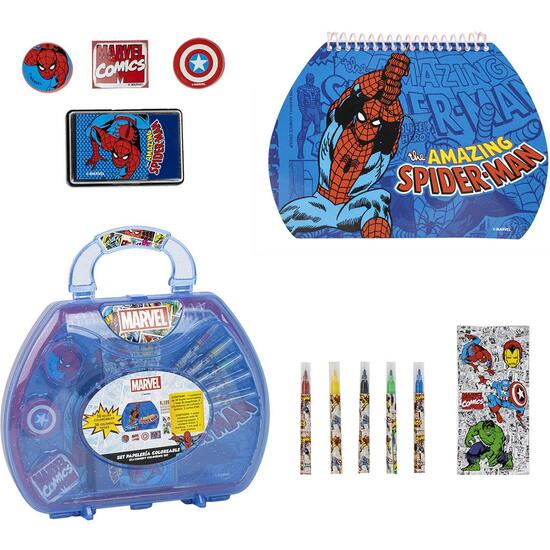 SET PAPELERÍA COLOREABLE MALETÍN MARVEL image 0