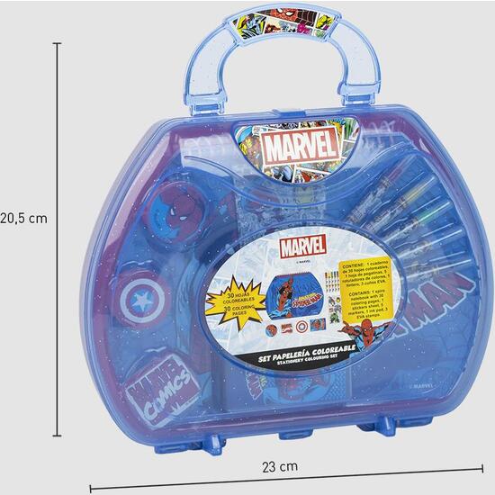 SET PAPELERÍA COLOREABLE MALETÍN MARVEL image 1
